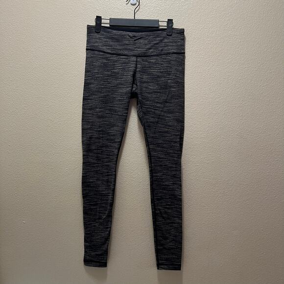 Lululemon Wunder Under Leggings Striped Coco Pique Gray Athleisure Size 8 - Picture 3 of 7